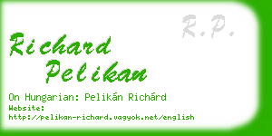 richard pelikan business card