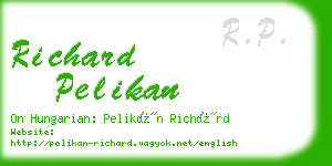 richard pelikan business card